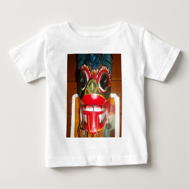 Snygg srilankesisk traditionell brandmaskkonst t shirt (Framsida)
