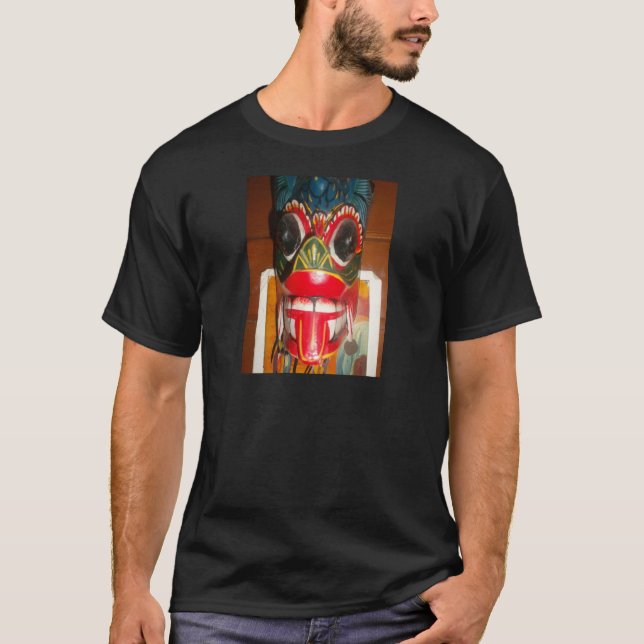 Snygg srilankesisk traditionell brandmaskkonst tee shirt (Framsida)