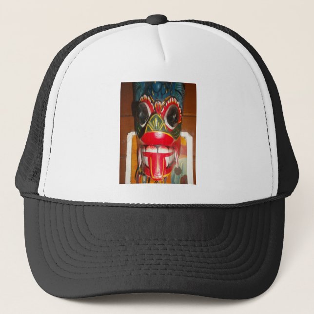 Snygg srilankesisk traditionell brandmaskkonst truckerkeps (Framsida)