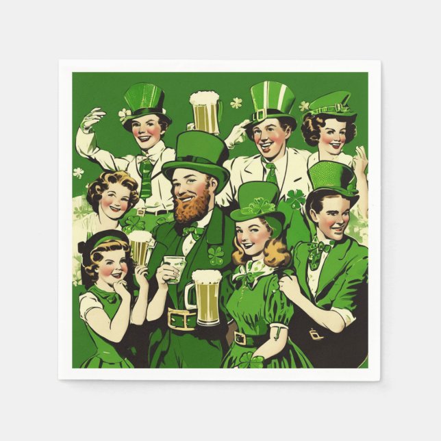 Snygg St. Patrick's Day-fest  Pappersservett (Framsidan)