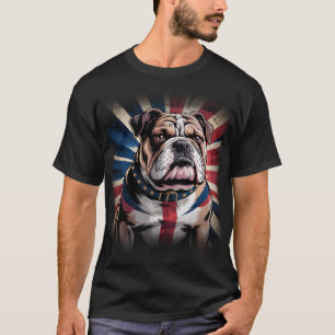 Snygg, stark och kraftfull Bulldog UK-flagga T Shirt