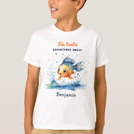 Snygg Stilren Hoppande Fisk Personlig T Shirt