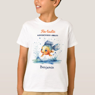 Snygg Stilren Hoppande Fisk Personlig T Shirt