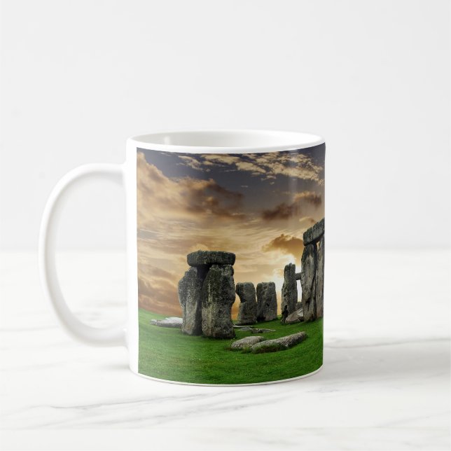 Snygg Stonehenge Sculpture-Wiltshire, England Kaffemugg (Vänster)