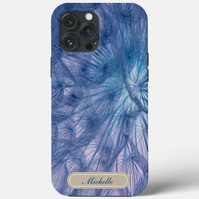 Snygg stor Wispy Blue Dandelion (Baksida)
