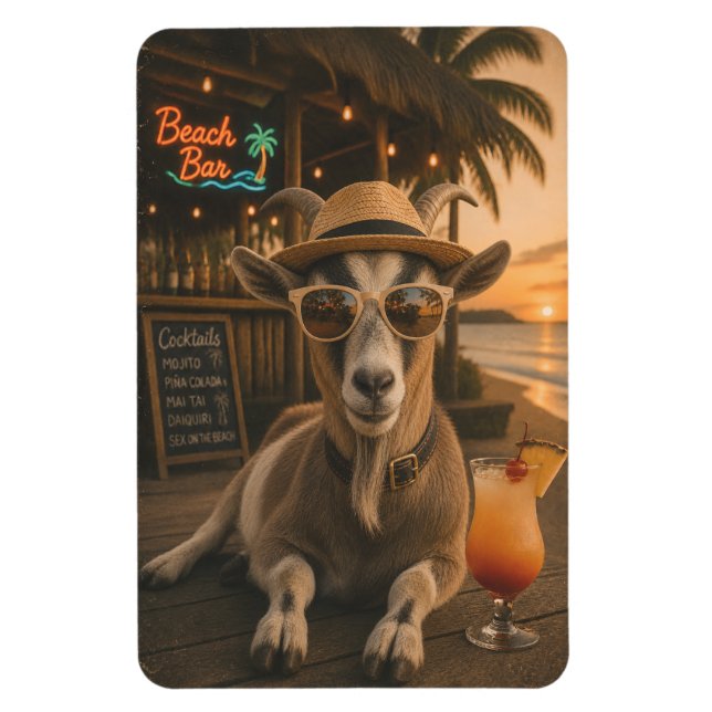 Snygg strandget med cocktail magnet (Vertikal)