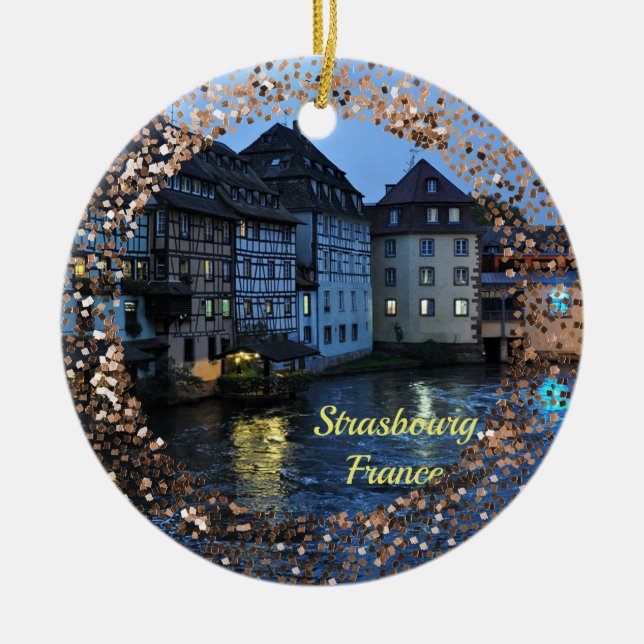 Snygg Strasbourg, Frankrike Ceramic Ornament fram (Framsidan)