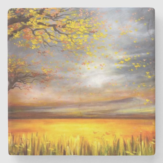 Snygg Sunny Meadow Fine Art Stenunderlägg (Framsidan)