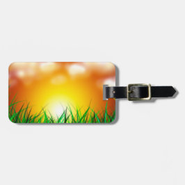 Snygg Sunrise över Fält i Grass Bagagebricka