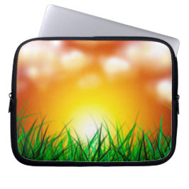 Snygg Sunrise över Fält i Grass Laptop Sleeve