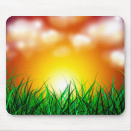 Snygg Sunrise över Fält i Grass Musmatta