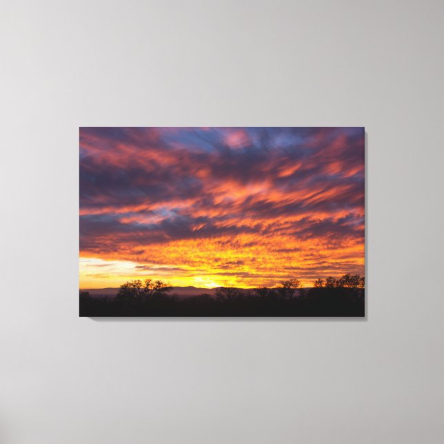 Snygg Sunset Canvas Triptych art (Framsida)