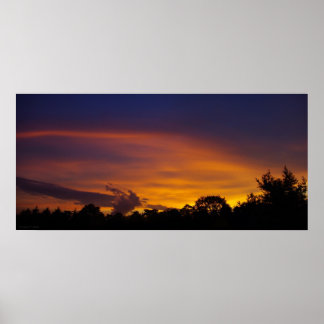 Snygg Sunset Panorama Poster