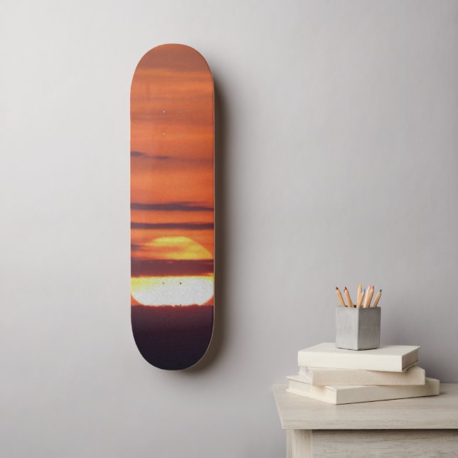 Snygg Sunset Photo Skateboard Bräda 20 Cm (Väggkonst)