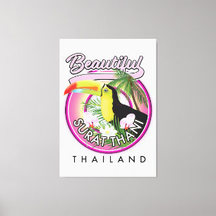 Snygg Surat Thani-tunneln och logotyp Canvastryck