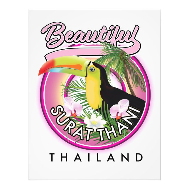 Snygg Surat Thani-tunneln och logotyp Fototryck (Framsidan)