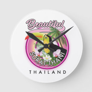 Snygg Surat Thani-tunneln och logotyp Rund Klocka