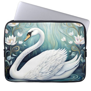 Snygg Svan Laptop Fodral