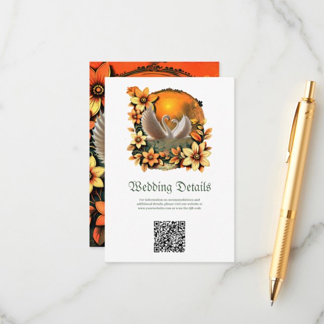 Snygg svanar i kärlek. tilläggskort (Fram/Back In Situ)