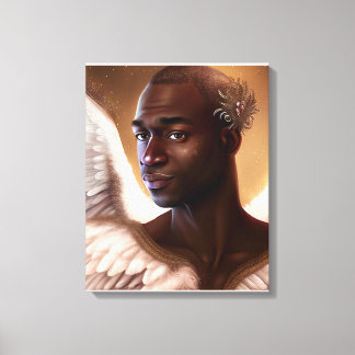 Snygg svart afrikansk canvastryck