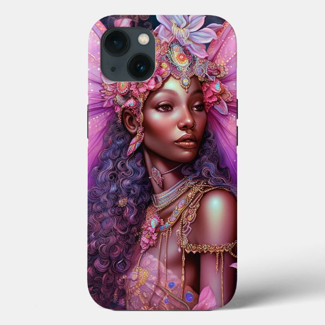 Snygg svart Fairy Girl Fantasy Art (Baksida)