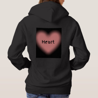 snygg svart hoodie full av hjärta t shirt