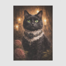 Snygg svart kattunge