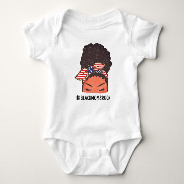 Snygg svart mamma, svart afro tovig knut Kente-fär T Shirt (Framsida)