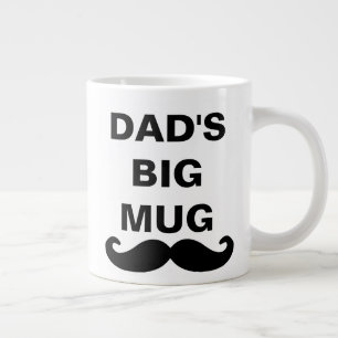 Snygg svart och vit Fars dag Pappas stora Jumbo Mugg