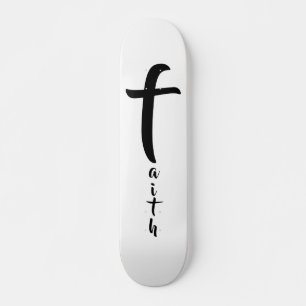 Snygg svart och vit mini skateboard bräda 18,5 cm
