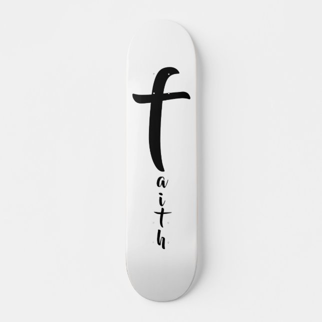 Snygg svart och vit mini skateboard bräda 18,5 cm (Framsida)