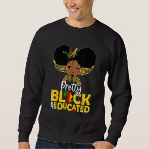 Snygg svart & utbildad svart historia melanin barn lång ärmad tröja