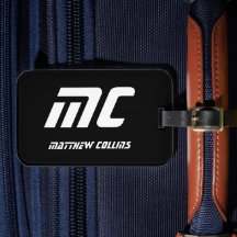 Snygg svart-vit personlig sportmonogram