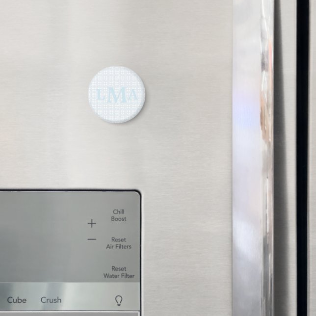 Snygg sydstats-gingham-monogram-examen magnet (In Situ (Fridge))