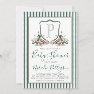 Snygg sydstatsankunge baby shower inbjudningar