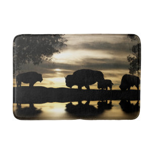 Snygg sydvästra badmat med Buffaloes Badrumsmatta