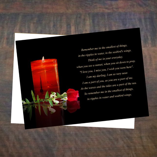 Snygg sympati för att minnas Candle Ro Ocean Kort (Skapare uppladdad)