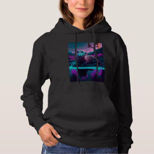 Snygg Synthwave Uttervandrande Havsutter 3 T Shirt