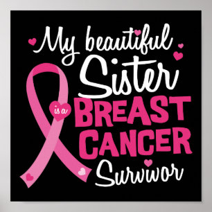 Snygg syster Bröstcancer överlevande Brother Poster