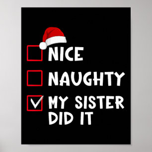 Snygg syster gjorde det på jultomten poster
