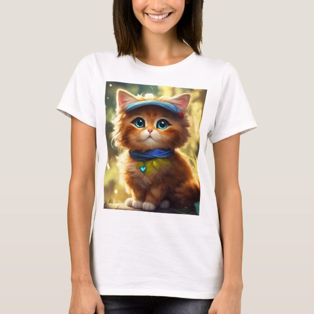 Snygg t-shirt för katt (Framsida)