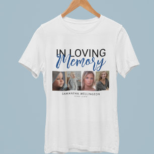 Snygg T-shirt för minnesstund med 4 bilder