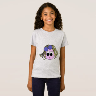 Snygg T-shirt med bläckfisk och lila nyanser för f
