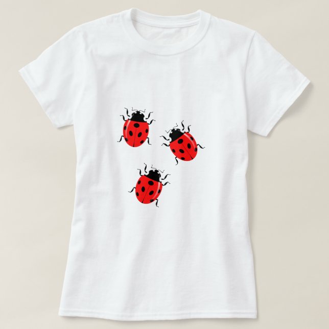Snygg T-shirt med nyckelpigor för våren (Design framsida)
