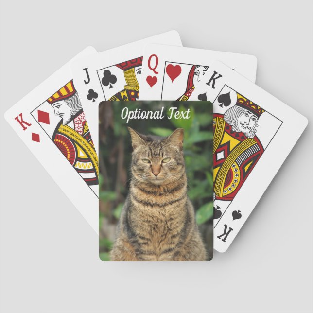 Snygg Tabby katt Casinokort (Baksidan)