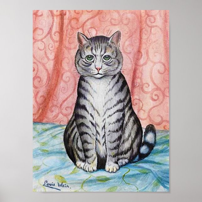 Snygg Tabby Katt, Louis Wain Poster (Framsidan)