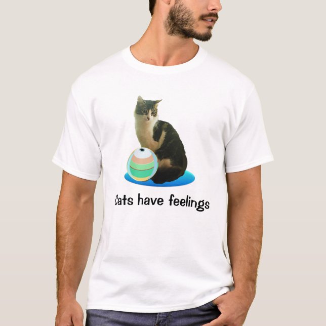 Snygg Tabby katt T Shirt (Framsida)