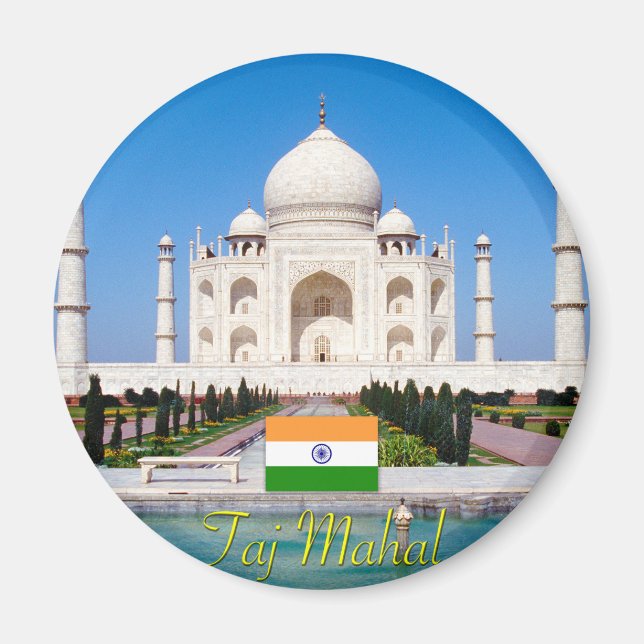 Snygg Taj-Mahal India Pro Photo Magnet (Framsidan)