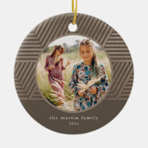 Snygg Taupe Geometric Mönster Photo-jul