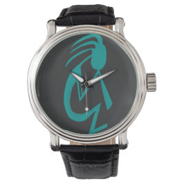 Snygg Teal Kokopelli Painting Armbandsur